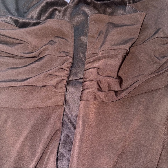 Donna Ricco Y2K Halter Fairy Midi Dress. Chocolate Brown. Size: 10. - Picture 7 of 9